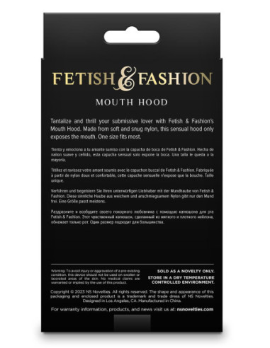 FETISH & FASHION MOUTH HOOD WHITE