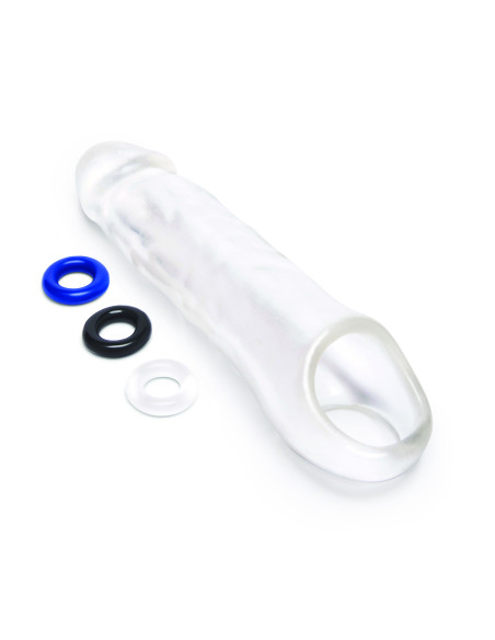 SIZE UP CLEAR VIEW PENIS EXTENDER WITH BALL LOOP EXTRA GIRTHY