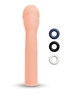 SIZE UP 3 INCH EXTRA REALISTIC PENIS EXTENDER FLESH