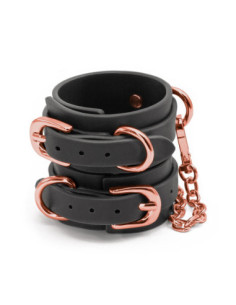 BONDAGE COUTURE WRIST CUFFS BLACK