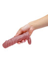 SIZE UP SILICONE REALISTIC PENIS EXTENDER WITH BALL LOOP TAN
