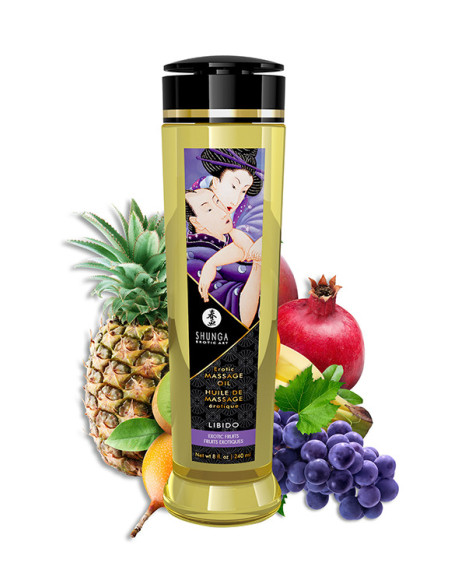 EROTIC MASSAGE OIL LIBIDO EXOTIC FRUITS 240 ML