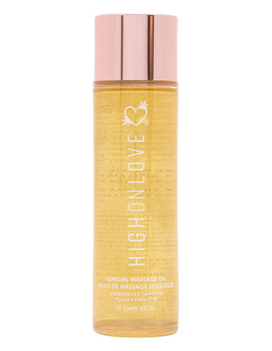 HIGH ON LOVE MASSAGE OIL STRAWBERRIES AND CHAMPAGNE 120ML
