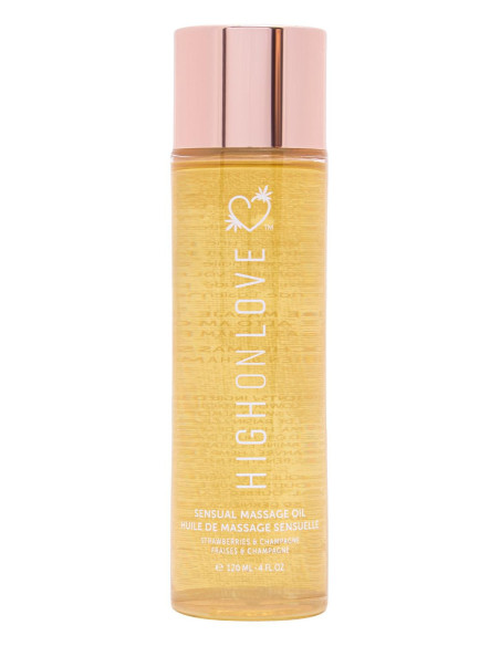 HIGH ON LOVE MASSAGE OIL STRAWBERRIES AND CHAMPAGNE 120ML