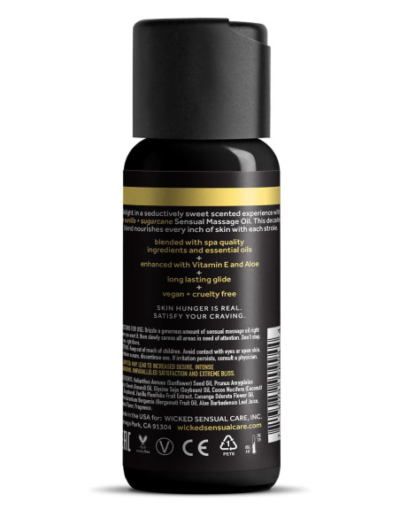 WICKED SENSUAL MASSAGE OIL VANILLA SUGARCANE 120ML