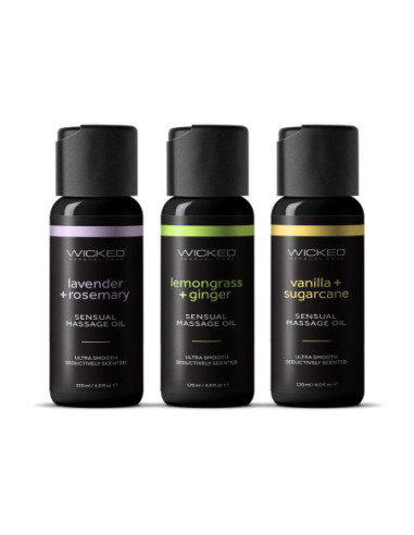 WICKED SENSUAL MASSAGE OIL LEMONGRASS GINGER 120ML