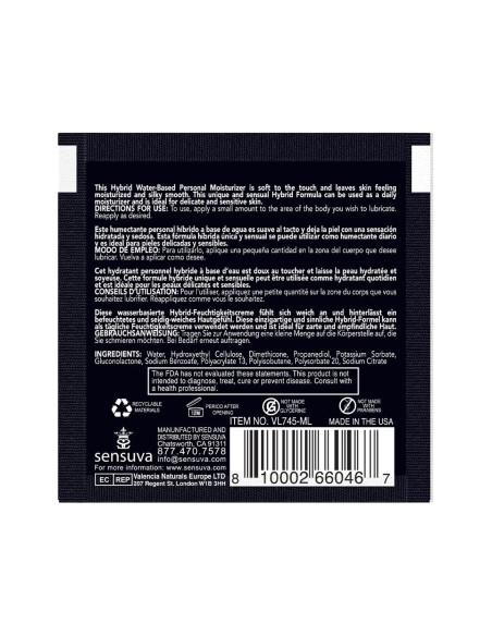 SENSUVA HYBRID PERSONAL MOISTURIZER STRAWBERRY 6 ML