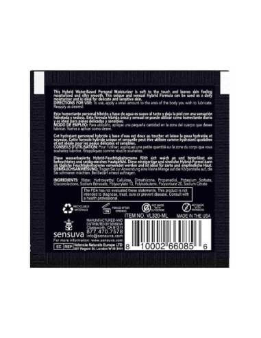 SENSUVA HYBRID PERSONAL MOISTURIZER ORIGINAL UNFLAVORED 6 ML
