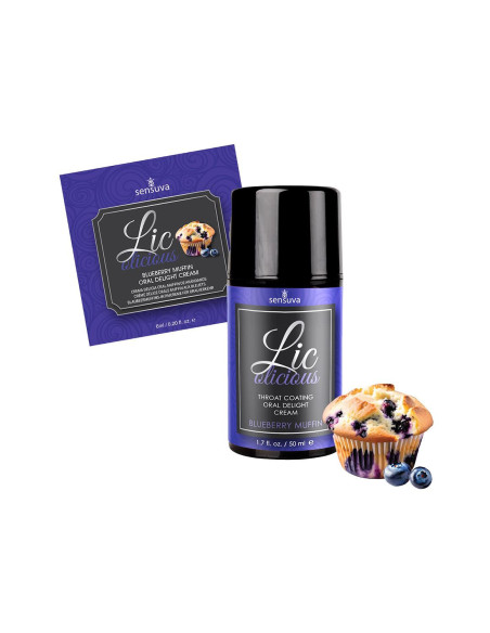 SENSUVA LIC-O-LICIOUS ORAL DELIGHT CREAM BLUEBERRY MUFFIN 50ML