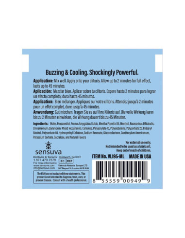 SENSUVA ON ICE AROUSAL GEL 6 ML