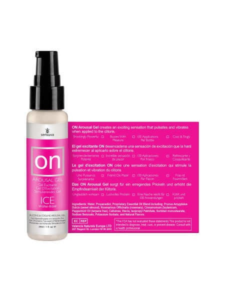 SENSUVA ON ICE AROUSAL GEL 12 PIECE DISPLAY