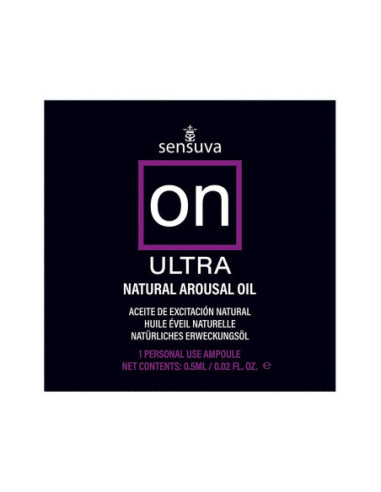 SENSUVA ON ULTRA AROUSAL OIL 75 PIECE SINGLE USE TUB