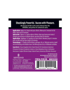 SENSUVA ON ULTRA AROUSAL OIL SINGLE USE AMPOULE