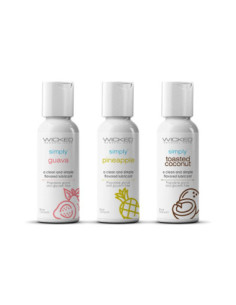 WICKED SIMPLY TROPICAL TRIO WATERBASED LUBRICANT 3X30ML