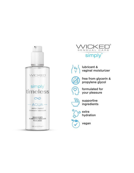 WICKED SIMPLY TIMELESS AQUA LUBRICANT 120ML
