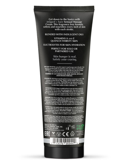 WICKED SENSUAL MASSAGE CREAM 120ML STRIPPED AND BARE UNSCENTED