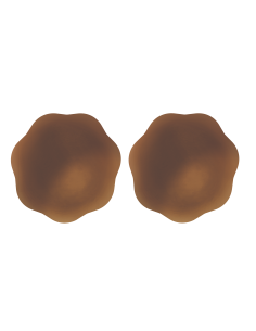 PEEKABOOS SELF ADHESIVE SILICONE NIPPLE COVERS, BROWN