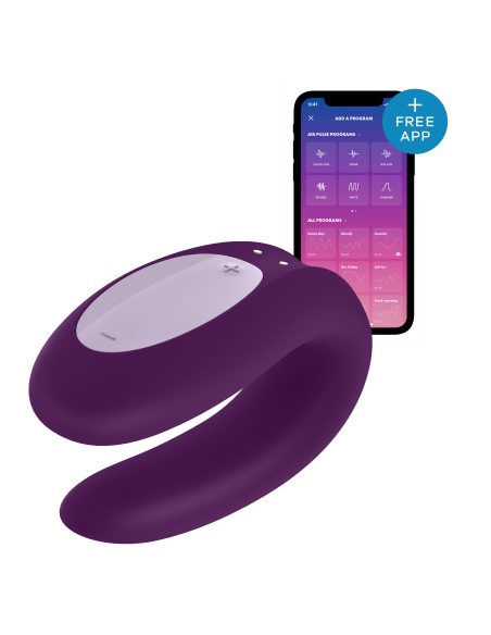 SATISFYER DOUBLE JOY CONNECT APP PURPLE