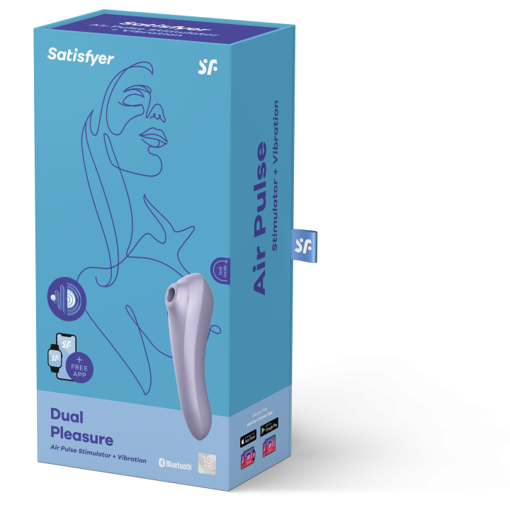 SATISFYER DUAL PLEASURE CONNECT APP MAUVE
