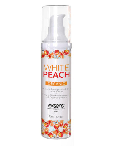 EXSENS WARMING MASSAGE OIL WHITE PEACH ORGANIC 50ML