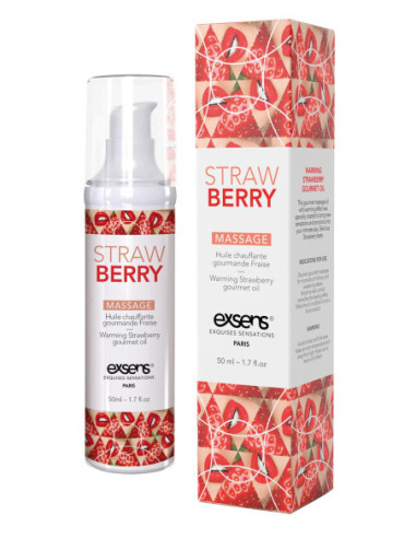 EXSENS WARMING MASSAGE OIL STRAWBERRY  50ML