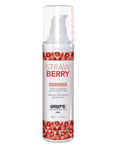 EXSENS WARMING MASSAGE OIL STRAWBERRY  50ML