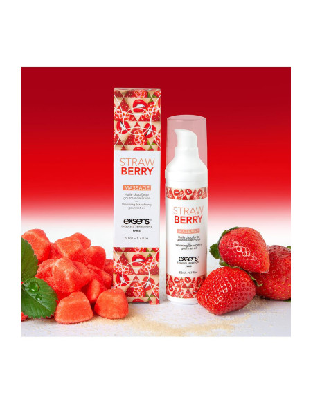 EXSENS WARMING MASSAGE OIL STRAWBERRY  50ML