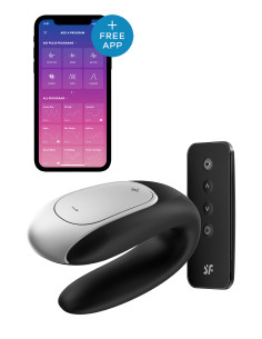 SATISFYER DOUBLE FUN CONNECT APP BLACK