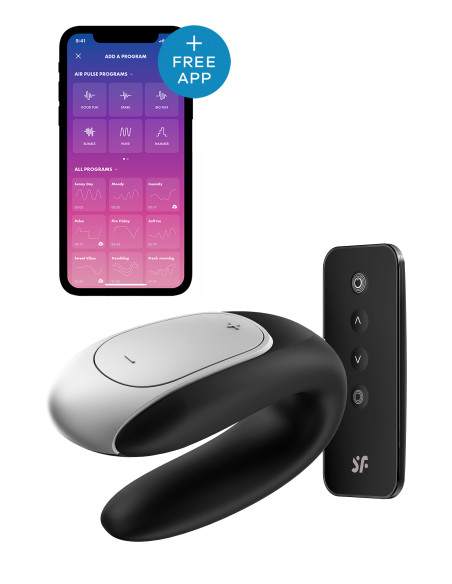 SATISFYER DOUBLE FUN CONNECT APP BLACK
