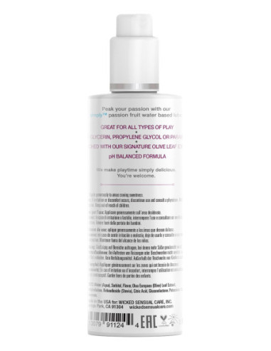WICKED SIMPLY LUBRICANT PASSION FRUIT 120ML