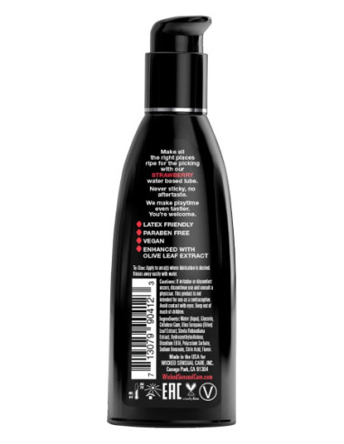 WICKED AQUA STRAWBERRY FLAVORED LUBRICANT 60ML