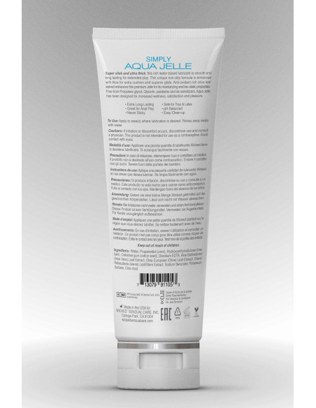 WICKED SIMPLY AQUA JELLE LUBRICANT 120ML
