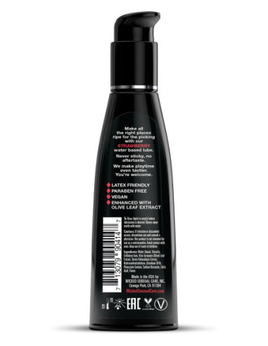 WICKED AQUA STRAWBERRY FLAVORED LUBRICANT 120ML