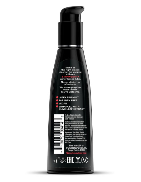 WICKED AQUA STRAWBERRY FLAVORED LUBRICANT 120ML