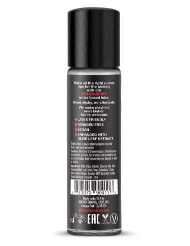 WICKED AQUA STRAWBERRY FLAVORED LUBRICANT 30ML