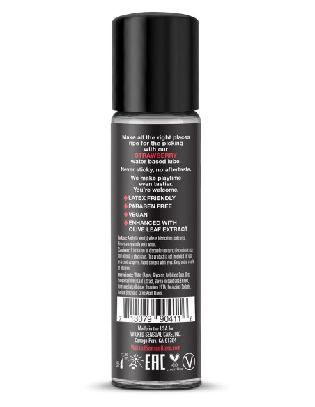 WICKED AQUA STRAWBERRY FLAVORED LUBRICANT 30ML