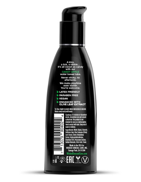 WICKED AQUA CANDY APPLE FLAVORED LUBRICANT 60ML