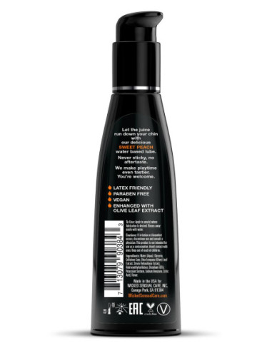 WICKED AQUA SWEET PEACH FLAVORED LUBRICANT 120ML