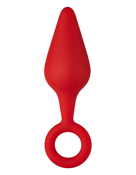 FORTO F-10 SILICONE PLUG W/ PULL RING MEDIUM RED