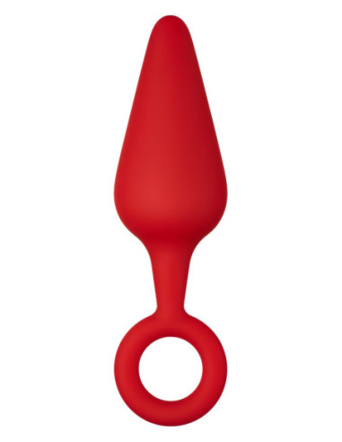 FORTO F-10 SILICONE PLUG W/ PULL RING LARGE RED