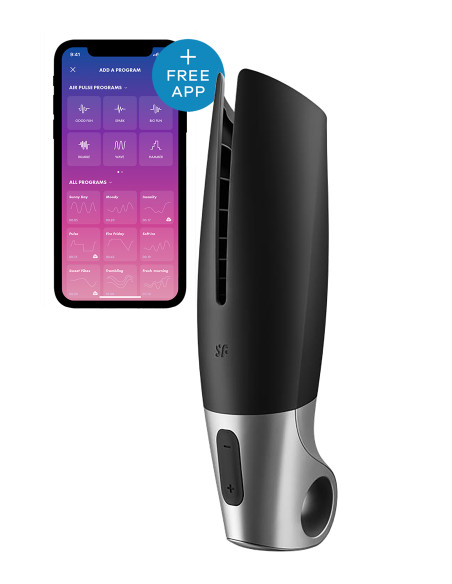 SATISFYER POWER MASTURBATOR CONNECT APP BLACK