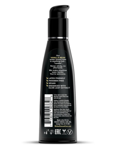 WICKED AQUA VANILLA BEAN FLAVORED LUBRICANT 120ML