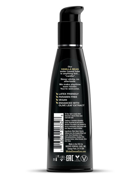 WICKED AQUA VANILLA BEAN FLAVORED LUBRICANT 120ML