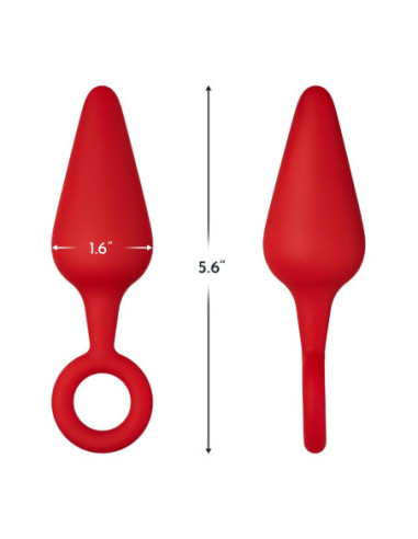 FORTO F-10 SILICONE PLUG W/ PULL RING LARGE RED