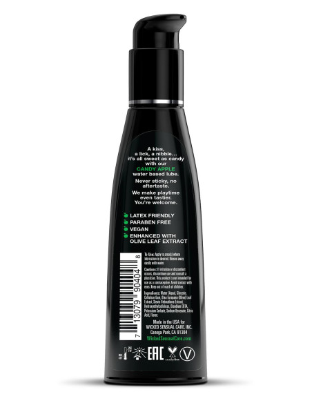 WICKED AQUA CANDY APPLE FLAVORED LUBRICANT 120ML