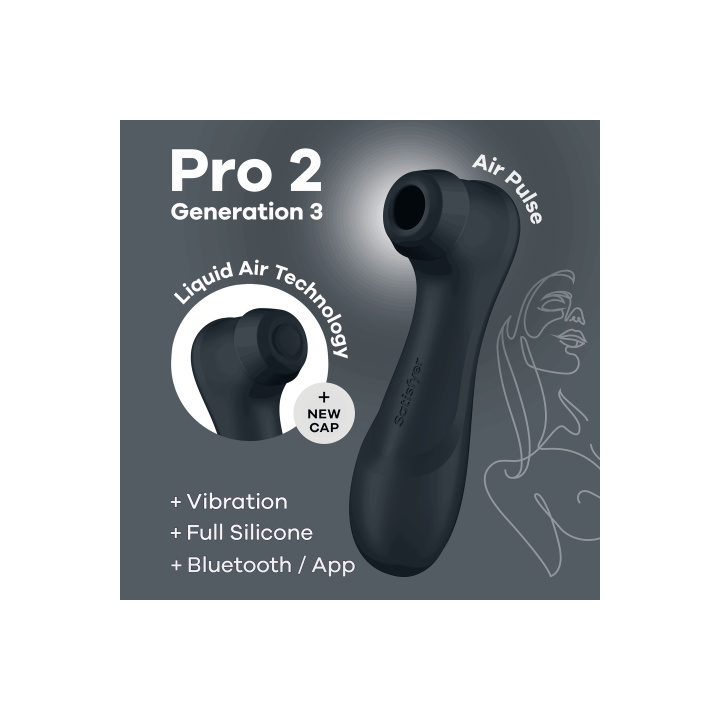 SATISFYER PRO 2 GENERATION 3 CONNECT APP DARK GREY