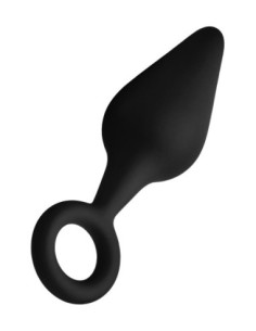 FORTO F-10 SILICONE PLUG W/ PULL RING SMALL BLACK 2