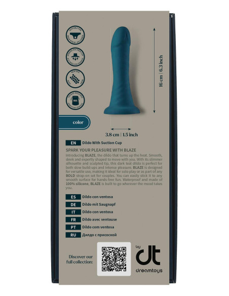 BOLD. BLAZE DILDO WITH SUCTION CUP BLAZE WITH 6 INCH DILDO