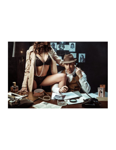 BLAZE ELITE COLLAR AND CHAIN COGNAC VEGAN LEATHER