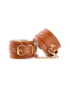 BLAZE ELITE ANKLE CUFFS COGNAC VEGAN LEATHER